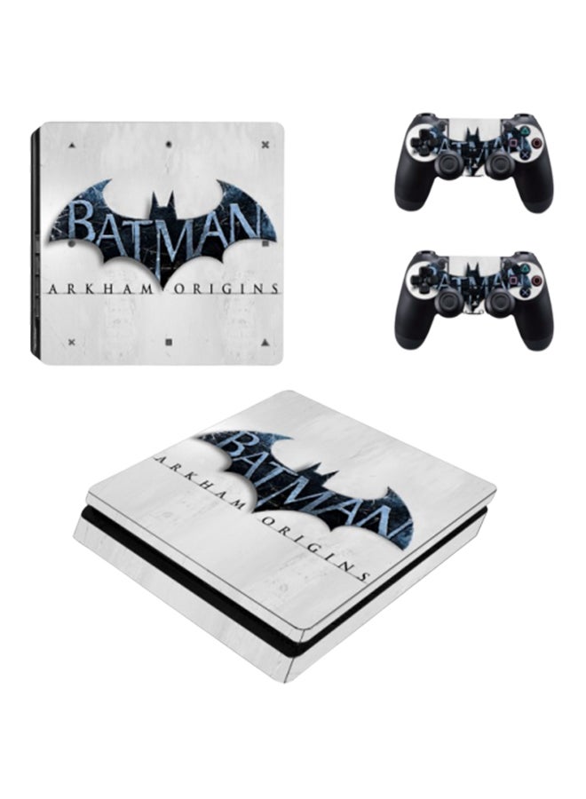 Loquat 3-Piece Batman Arkham Origins Printed Console And Controller Sticker Set For PlayStation 4 Slim