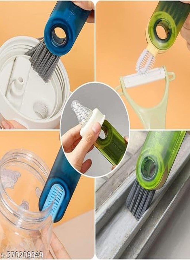 KORTELOZ 3 in 1 Cup Lid Cleaning Brush, Bottle lid Cleaning Brush, Tiny Bottle Cup Lid Straw Cleaner Tools,Crevice Cleaning Brush, Bottle Cleaner Brush (1Pcs Only, Multi Color) KOR-P172 - Image 2
