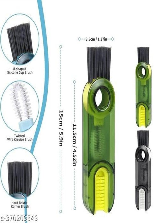 KORTELOZ 3 in 1 Cup Lid Cleaning Brush, Bottle lid Cleaning Brush, Tiny Bottle Cup Lid Straw Cleaner Tools,Crevice Cleaning Brush, Bottle Cleaner Brush (1Pcs Only, Multi Color) KOR-P172 - Image 4