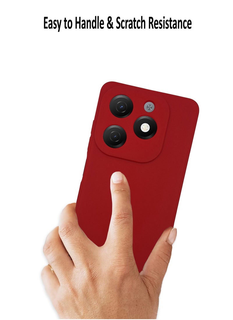 Silicone Protective Back Case Cover For Tecno Spark 20 - Red