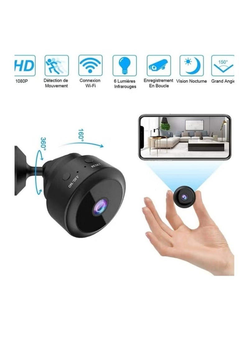 ELTRAZONE - 4 Pack WiFi Mini Magnetic A9 Wireless Security Cameras – Full HD 1080P Indoor Portable Round Cameras with Night Vision, Motion Detection, Instant Push Notifications, Two-Way Audio & Easy Installation – Compact Home & Office Surveillance Solution - Image 1