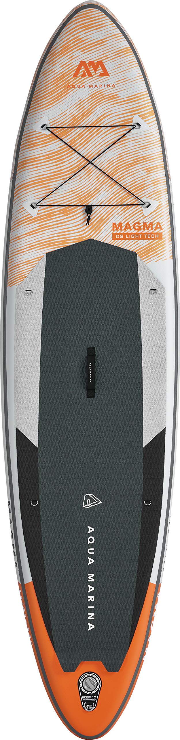 AQUA MARINA أكوا مارينا ماجما، طوف قابل للنفخ للتجديف (iSUP) حزمة، 340 سم طول، برتقالي - Image 1