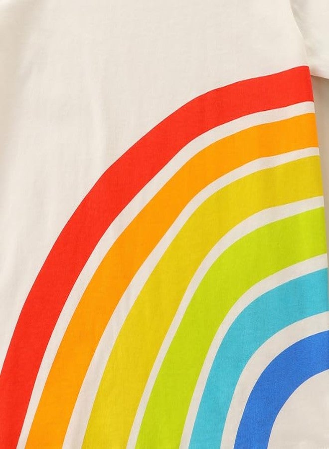 warmstraw Girls Boys Toddler Baby Short Sleeve Shirts Cotton Soft Tee Shirts Short Sleeve Crewneck T-Shirts Top Rainbow Pattern 2-3T - Image 5