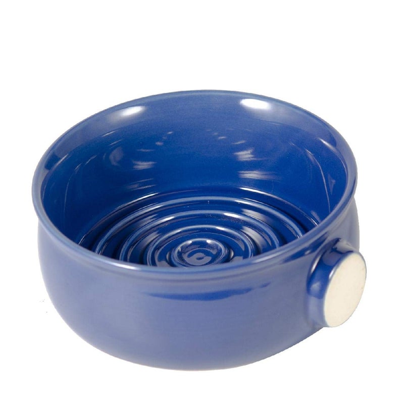 Grandslam Shaving Soap Bowl for Men, Wide Mouth, Ceramic, Easier to Lather and Clean, Non-slip Handle, Handmade Pottery Cup for Soap and Cream - Image 1