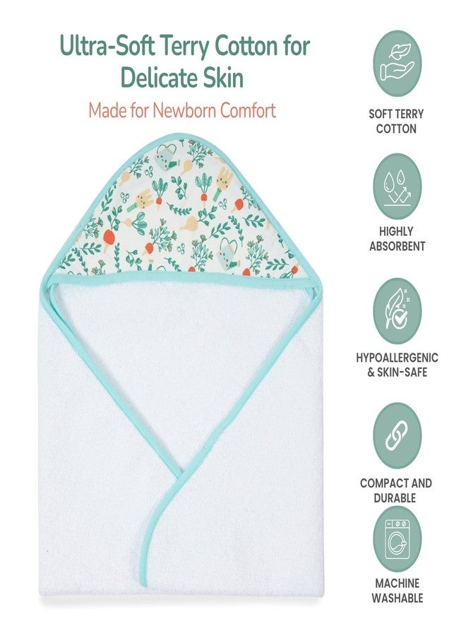 TIDY SLEEP Terry Baby Bath Towel - Ultra Soft, Highly Absorbent & Gentle on Delicate Skin Garden Delight - Image 3