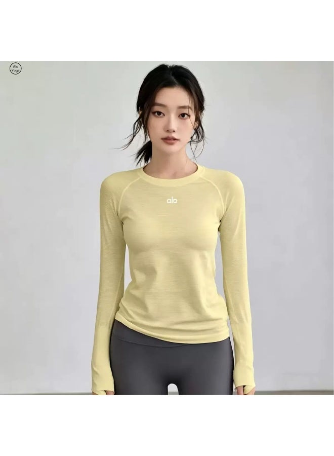 Alo Yoga Long-Sleeve Yoga Top for Fall & Winter – High-Stretch Breathable Athletic Shirt for Running, Yoga & Gym Workouts - Image 1
