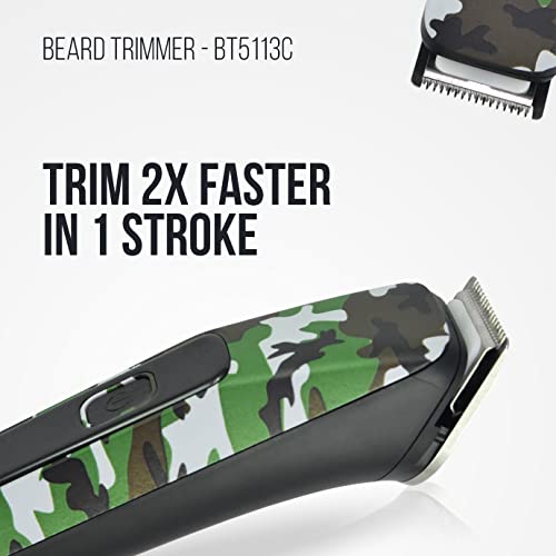 Havells Bt5113 Rechargeable Beard Trimmer,Super Fast Charge,Trimming Lengths Upto 13 Mm For Multiple Styles (Military) (Black&Green),Men - Image 3