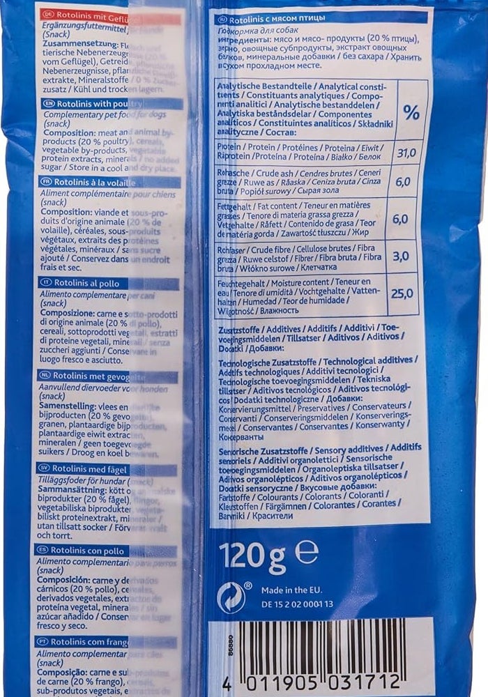 Trixie Rotolinis Poultry Dog Treats - 120G - Image 1