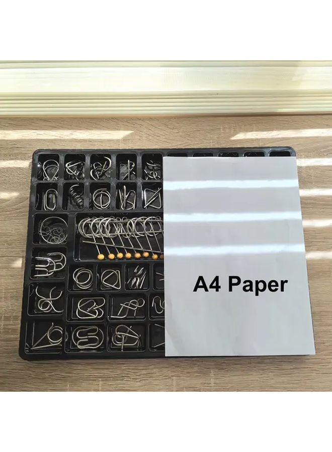 50 قطعة من مجموعة الألغاز المعدنية مع قفل لو بان وقفل كونغ مينغ وحلقات التسع المتسلسلة هدية مثالية - Image 3