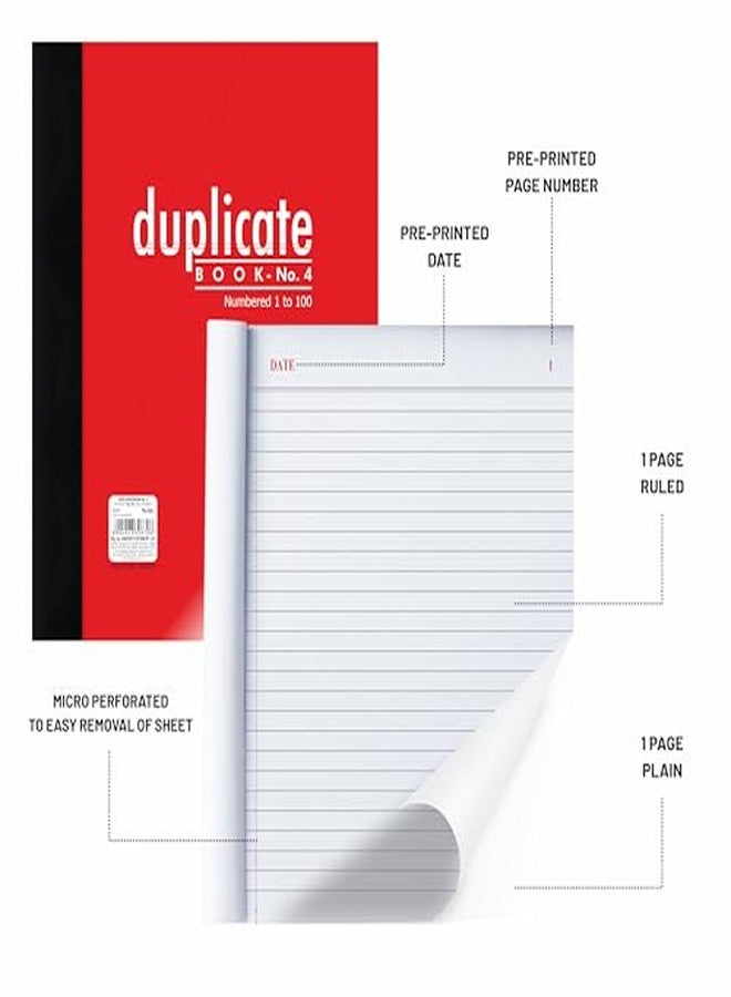 Anupam 22x29 cm Size Duplicate Book with Carbon & Index Ruled Sheets Pad for Replicate, Record, Organize and Work Order Receipt Book (Size : 4, Pack of 1) - Image 5