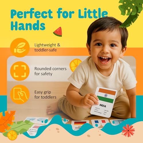 Busy Bubb - Explore The World Flash Cards for Kids | 36 Countries with Flags, Capitals, Currency, Language & Famous Monuments | Age 3-6 Years | Made in India | BIS Approved - Image 3