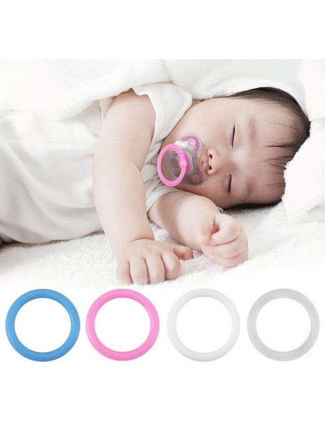 Hztyyier 20pcs Baby Pacifier Safy Silicone O-Rings Dummy Pacifier Chain for Infnat Clips Adapter Holder for Baby Show or Birthday Gift(Transparent) - Image 3