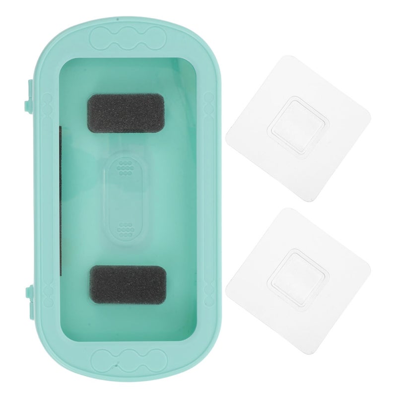 Waterproof Bathroom Phone Holder Touchscreen Function 360 Rotatable Wall Mounted Foldable No Drill Installation Mint Green - Image 2