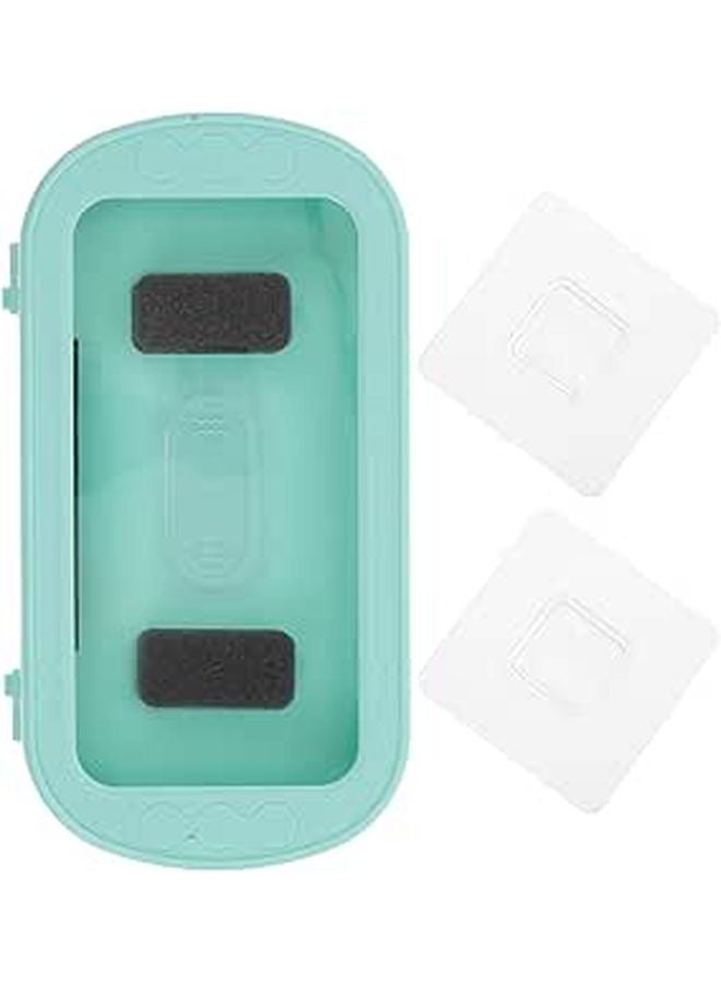 Waterproof Bathroom Phone Holder Touchscreen Function 360 Rotatable Wall Mounted Foldable No Drill Installation Mint Green - Image 1