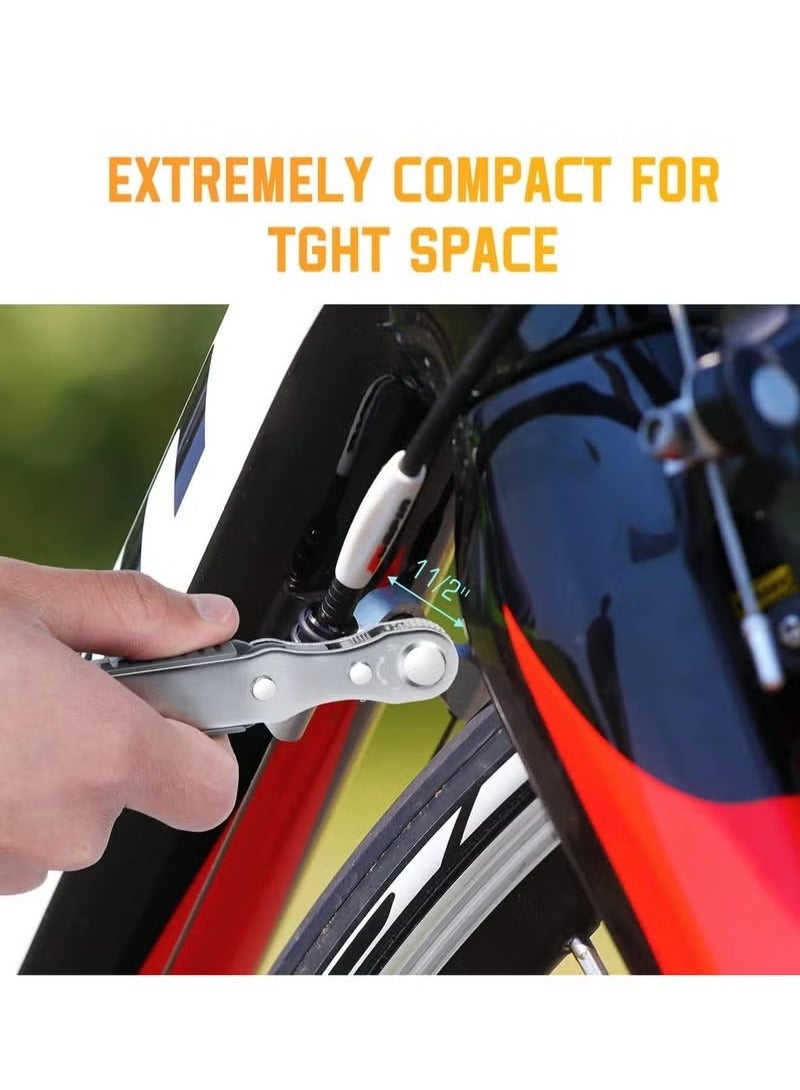 general 1/4-Inch Drive Mini Ratchet Screwdriver Set, 90 Degree Offset Screwdriver High Torque Low Profile Ratchet Angled Screwdriver High TorqueRight Angle EDC Tool with 4 Multifunctional Drill Bits - Image 4