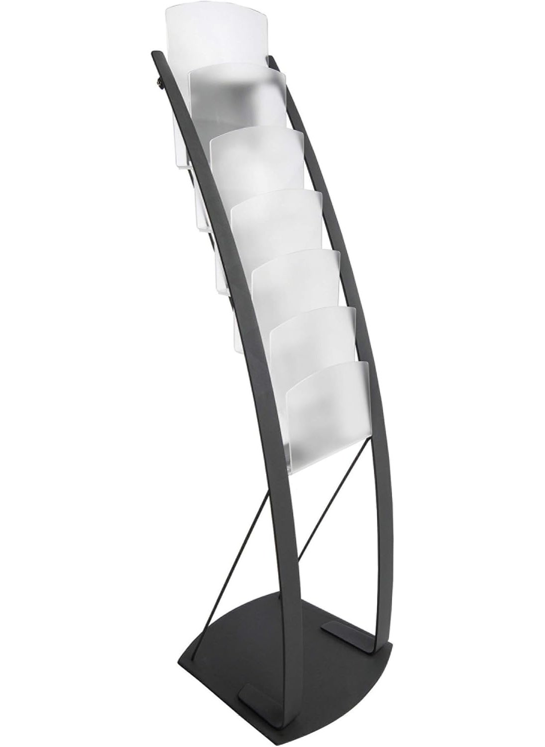 Deflecto Deflecto Contemporary Floor Display Literature Rack 49 x 13 x 165 Black  - Image 3