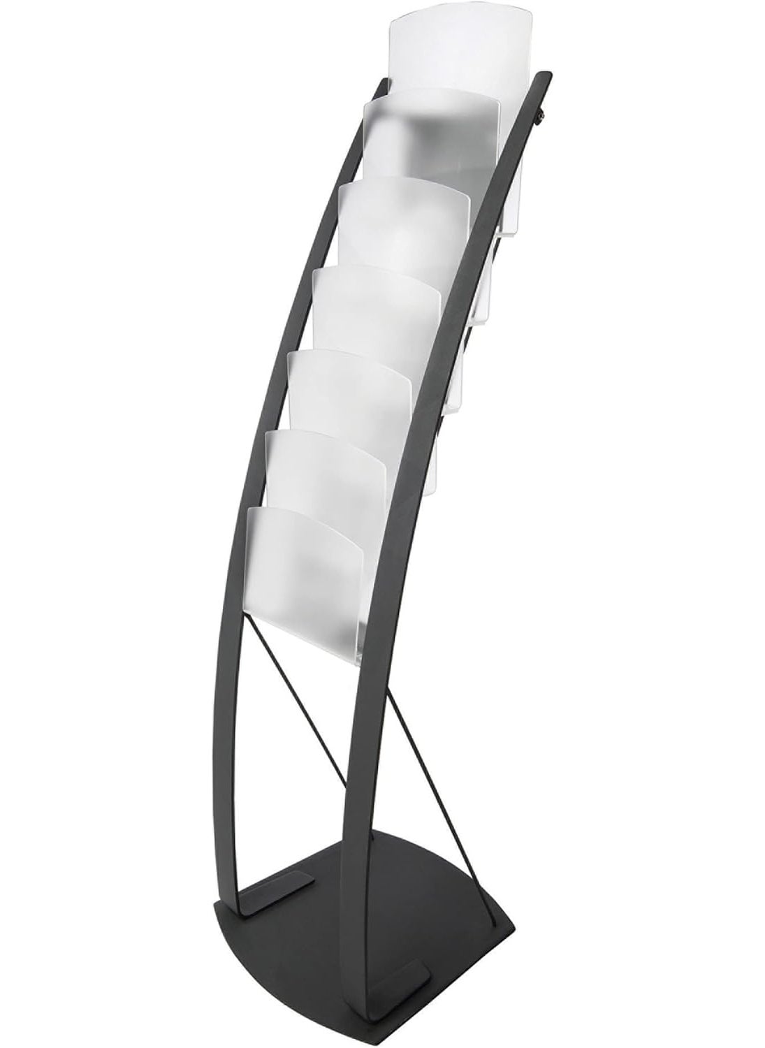Deflecto Deflecto Contemporary Floor Display Literature Rack 49 x 13 x 165 Black  - Image 4
