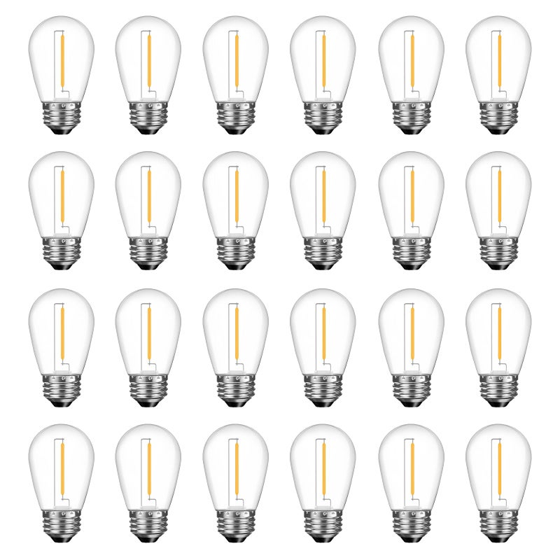 GvvooHome LED S14 Replacement Light Bulbs for Patio String Light Shatterproof Waterproof Hanging Light Bulbs for Outdoor String Lights Dimmable E26 Base 24 Pack - Image 2