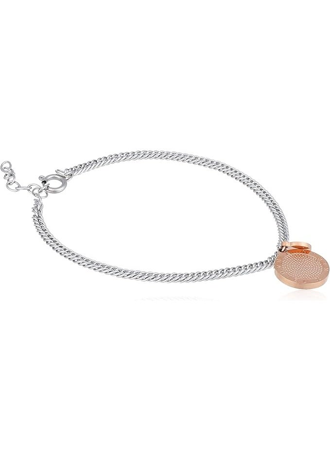 Daniel Klein Watch for Women , Quartz Movement, Analog Display, Rose Gold and Silver Metal Strap-DK.1.13284-3 - Image 4