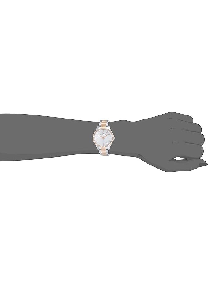 Daniel Klein Watch for Women , Quartz Movement, Analog Display, Rose Gold and Silver Metal Strap-DK.1.13284-3 - Image 3