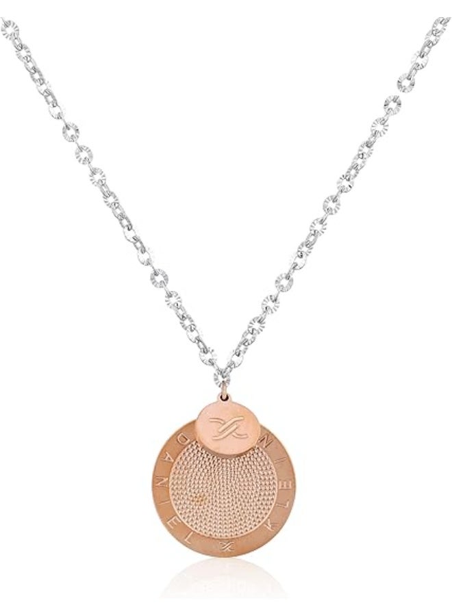 Daniel Klein Watch for Women , Quartz Movement, Analog Display, Rose Gold and Silver Metal Strap-DK.1.13284-3 - Image 5