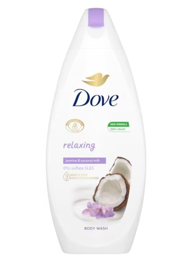 Dove Relaxing Body Wash Jasmine and Coconut Milk 500ml - Image 1