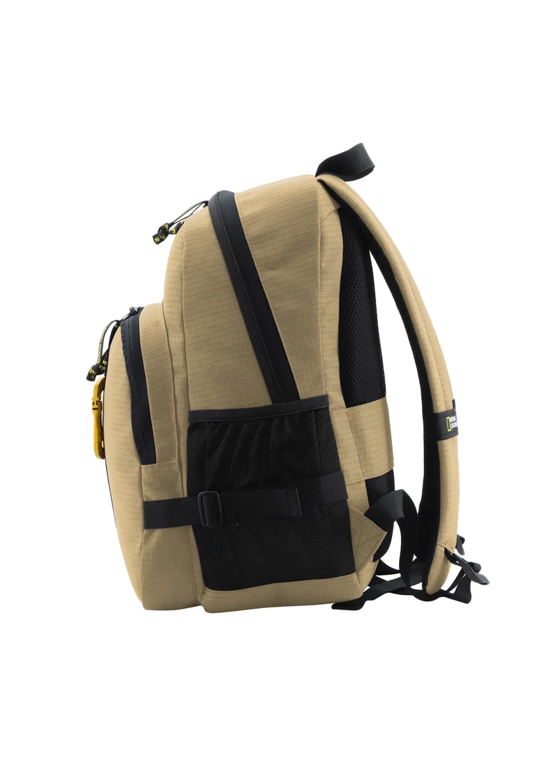 NATIONAL GEOGRAPHIC National Geographic Explorer III RPET Backpack Beige, Durable Water Resistant Laptop Tablet Bag For Men And Women, Casual Daypack