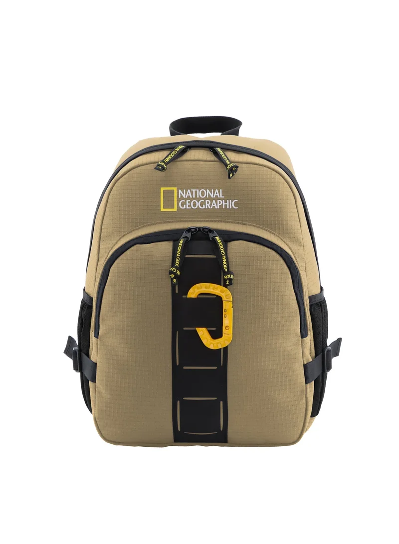 NATIONAL GEOGRAPHIC National Geographic Explorer III RPET Beige Backpack â€“ Laptop Bag, Computer Bag, School Backpack, Casual Daypack & Everyday Backpack for Men & Women | Durable Travel & Luggage Gear