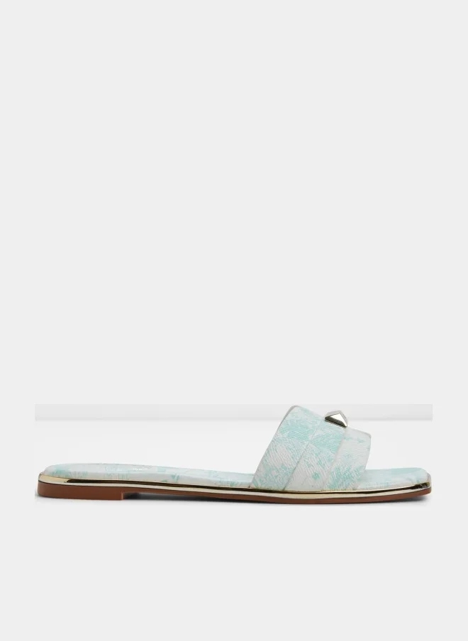 DARINE Patterned Flat Sandals