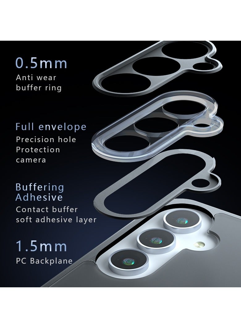 Case Cover Shockproof Hard PC Back Soft TPU Frame Matte Black Slim Protective Cover Compatible with  Samsung Galaxy A35 ( Black) - Image 2