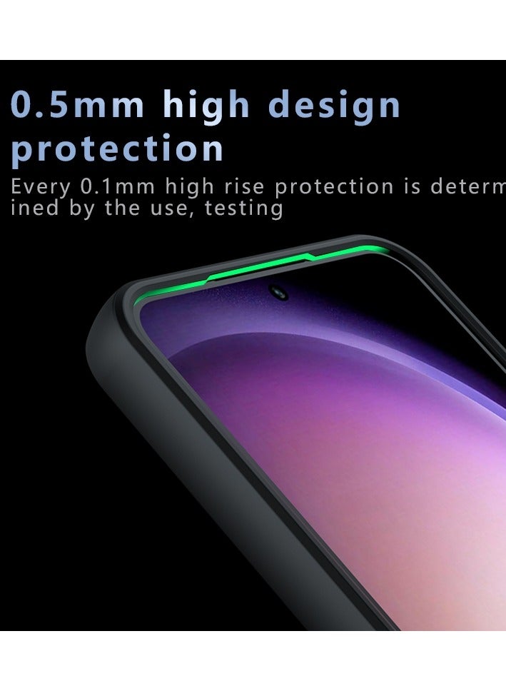 Case Cover Shockproof Hard PC Back Soft TPU Frame Matte Black Slim Protective Cover Compatible with  Samsung Galaxy A35 ( Black) - Image 3