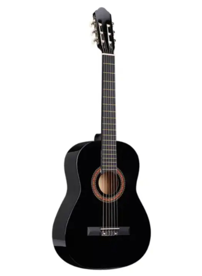 Megarya 34” Classical Guitar with Nylon Strings Acoustic Guitar with Truss Rod for Beginner Professional with Bag, Capo, Strap, Picks, Tuner,strings(Black) - Image 2