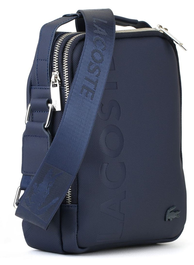 "Men's Blue Crossbody Bag: Sleek and Versatile Design with Adjustable Strap, Multiple Compartments for Optimal Organization, Durable and Stylish, Ideal for Daily Use, Travel, and Casual Outings"  - Image 2
