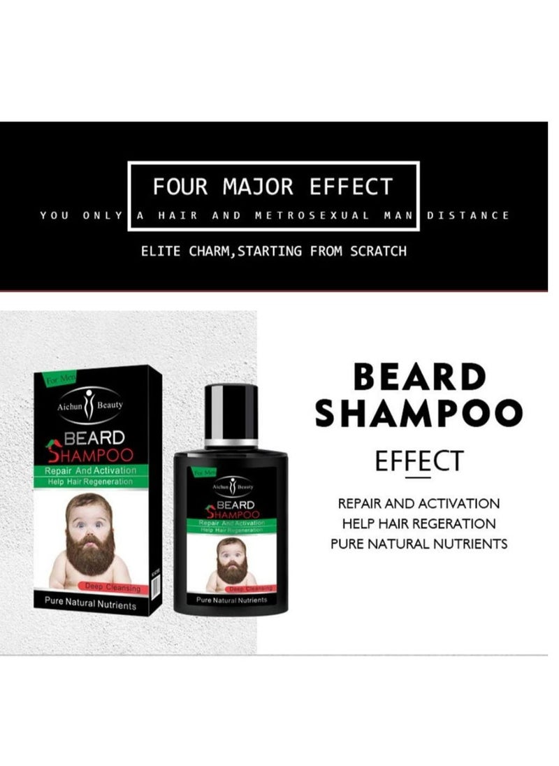 Aichun beauty Beard Growth Hair Shampoo 100ml+Beard Growth Hair Oil 30ml  - Image 2