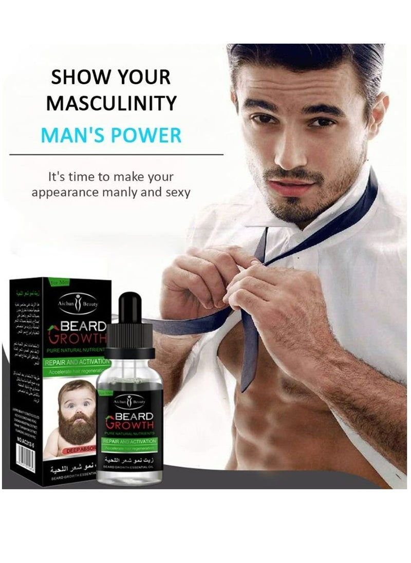 Aichun beauty Beard Growth Hair Shampoo 100ml+Beard Growth Hair Oil 30ml  - Image 5