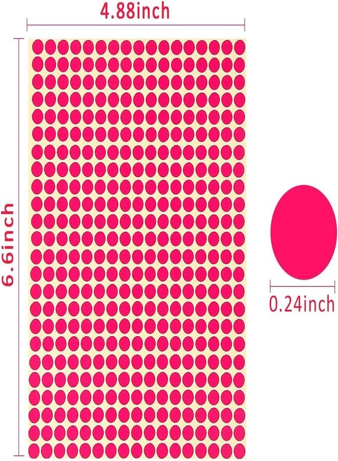 Sluswallow 5940Pcs 1/4 inch Small Colored Dot Stickers Circle Label Sticker, 0.25" Round Colored Dot Stickers Labels, 15 Color Coding Labels and Stickers Labels - Image 3