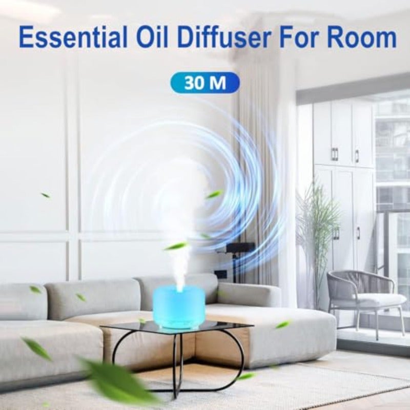 500ML Essential Oil Diffuser with Remote Control Bluetooth Speaker BPA Free Aromatherapy Diffuser Cool Mist Humidifier 7 Color Lights Waterless Auto Shut Off for Home Office Babyroom Bedroom - Image 4
