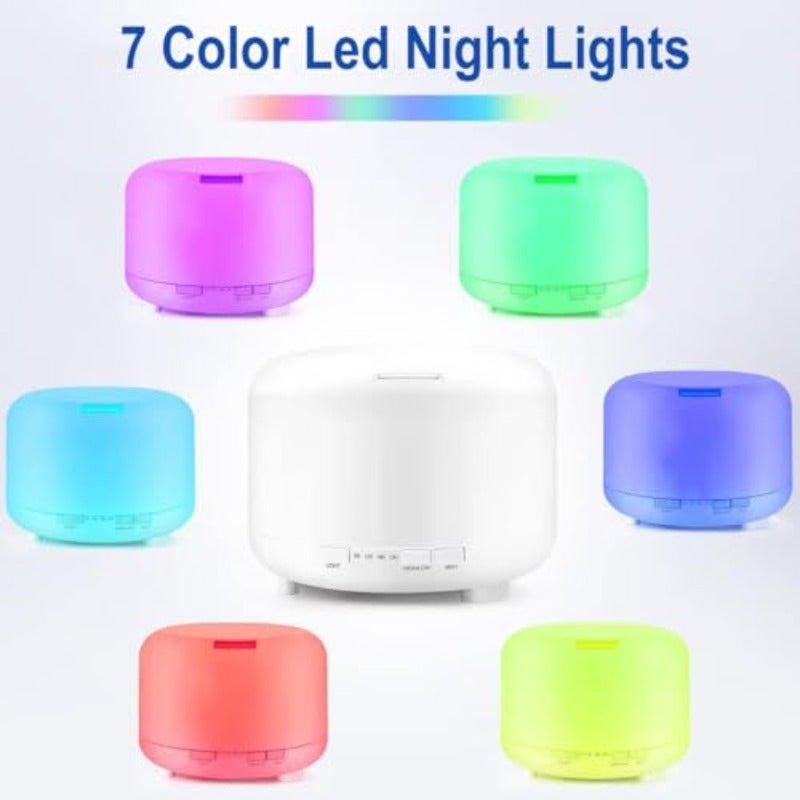 500ML Essential Oil Diffuser with Remote Control Bluetooth Speaker BPA Free Aromatherapy Diffuser Cool Mist Humidifier 7 Color Lights Waterless Auto Shut Off for Home Office Babyroom Bedroom - Image 3