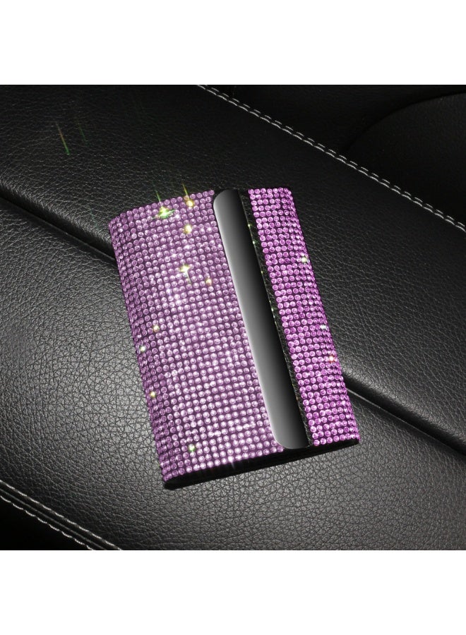 Bling Rhinestone Business Card Holder, Portable Metal Credit Card Case, Sparkling Crystal Card Organizer for Women, Fashion Diamond Card Holder for Car Office