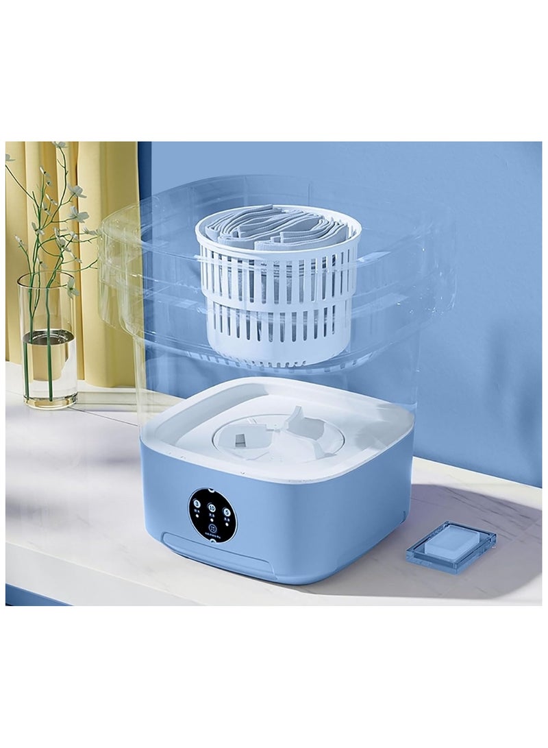 Huitich Portable Foldable Washing Machine 8L Blue  - Image 5