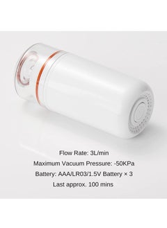 Excefore Vacuum Storage Bag Pump, Portable Mini Electric Air Pump Battery Powered Non-Rechargeable Pump for Filament Bag Sealing  - Image 3