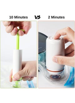 Excefore Vacuum Storage Bag Pump, Portable Mini Electric Air Pump Battery Powered Non-Rechargeable Pump for Filament Bag Sealing  - Image 5