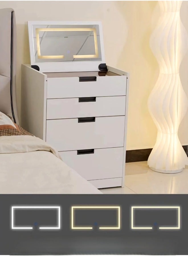 شي ون تسريحة زينة عصرية متعددة الاستخدامات مع إضاءة LED وخزائن تخزين واسعة - Image 2