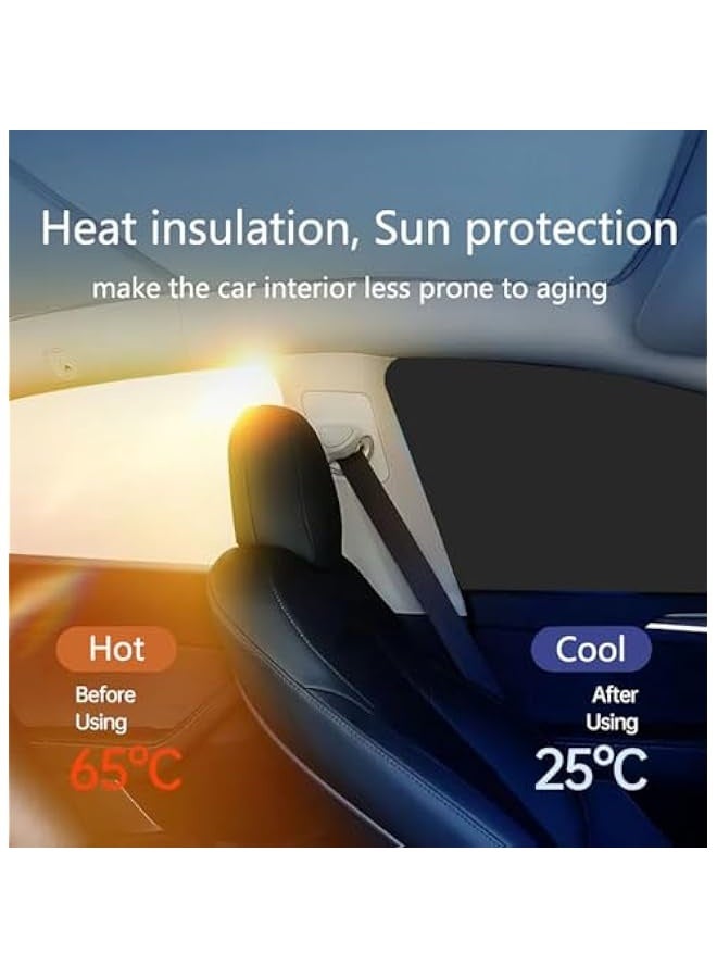 Loquat Car Side Window Sun Shades, Window Sunshades Privacy Curtains, 100% Block Light for Breastfeeding, Taking a nap, Changing Clothes, Camping (Frontu0026Back 4pcs) - Image 5