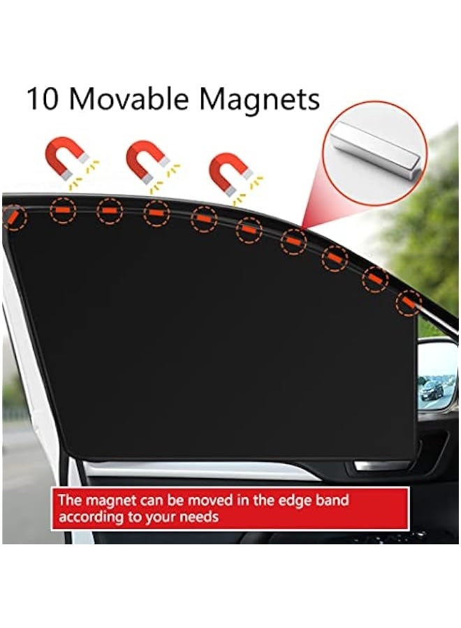 Loquat Car Side Window Sun Shades, Window Sunshades Privacy Curtains, 100% Block Light for Breastfeeding, Taking a nap, Changing Clothes, Camping (Frontu0026Back 4pcs) - Image 4