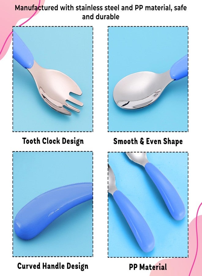Bembika Stainless Steel Baby Feeding Set ? Durable, Non-Toxic, Compact Kids Crockery Set with Safety Utensils for Tiny Hands, Easy to Clean, Perfect Baby Dinner Set-(Blue Car Design with Fork & Spoon) - Image 5