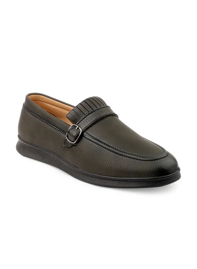 باكا بوتشي Men Olive Green Slip-On Sneakers with Padded Insole