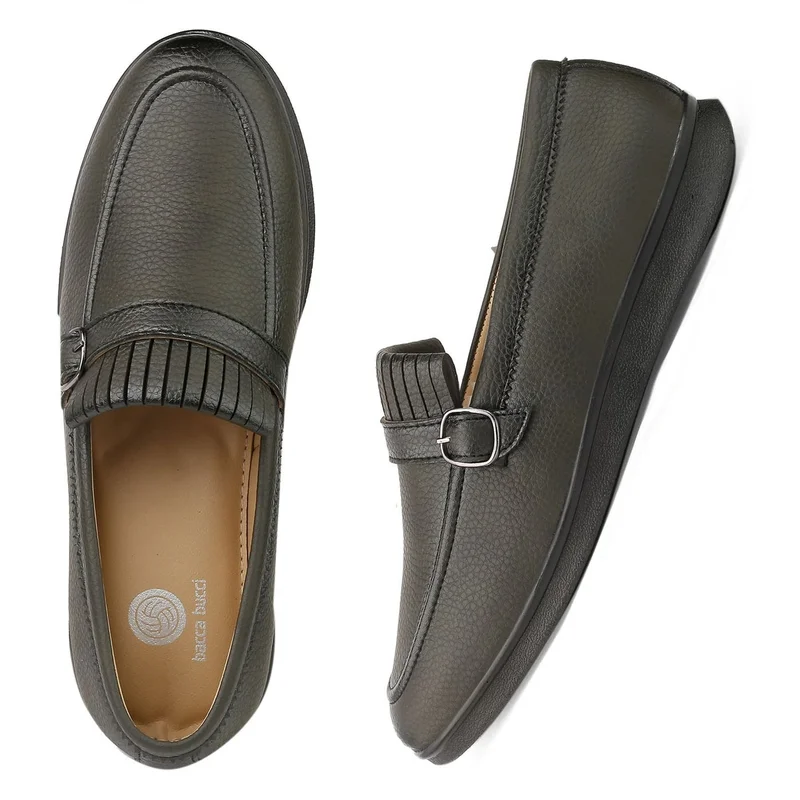 Bacca Bucci Olive ROME Dress Loafers Moccasins & Driving Shoes for Men | Best Price UAE
