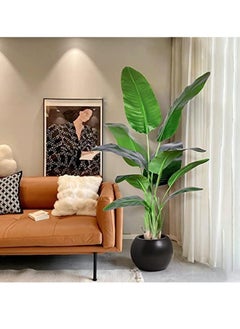 Generic Artificial Bird of Paradise Plant,Faux Palm Tree with Real Touch Leaves and Adjustable Branches,Fake Plants for Home Office Indoor Outdoor Decor (120cm)  - Image 4
