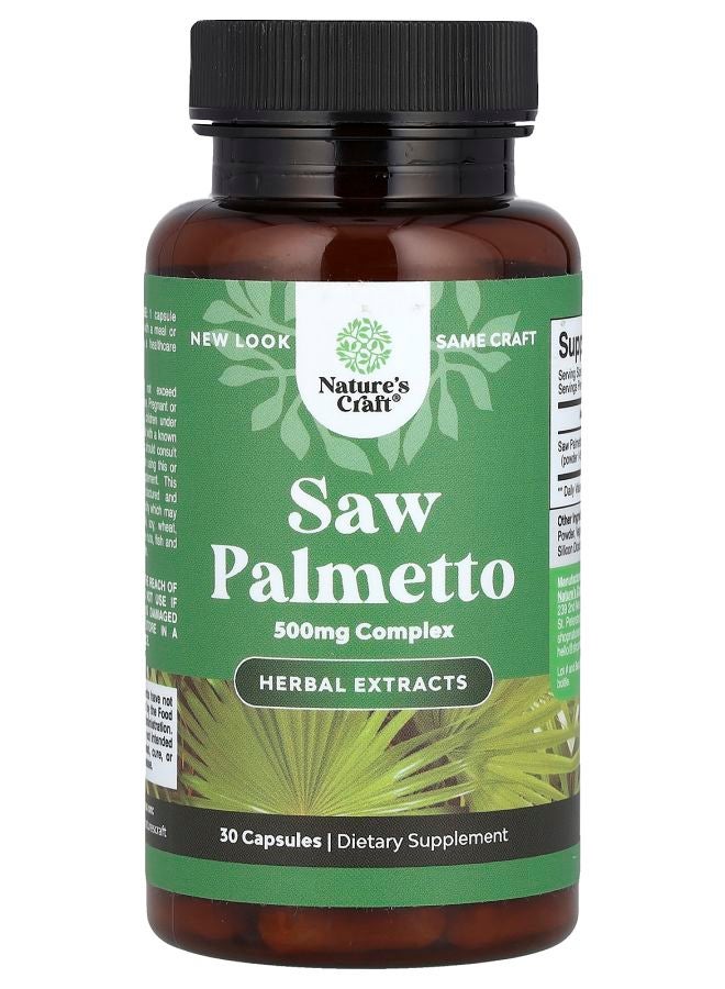 Nature's Craft ساو بالميتو 500 ملغ 30 كبسولة
